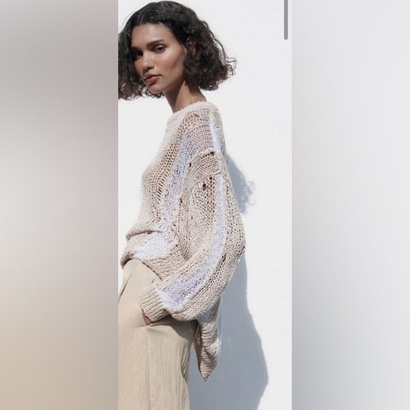 Zara Openwork Knit Sweater - Picture 6 of 8